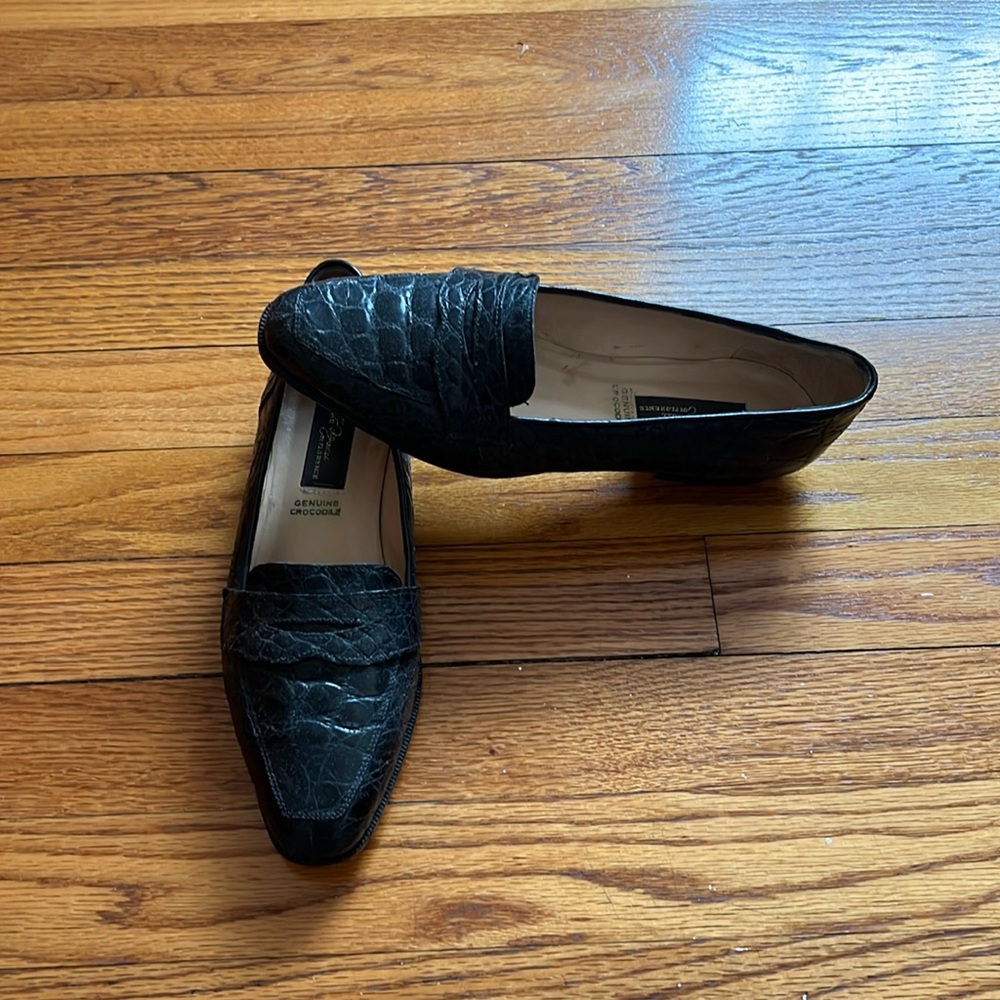 Sesto Meucci crocodile loafers